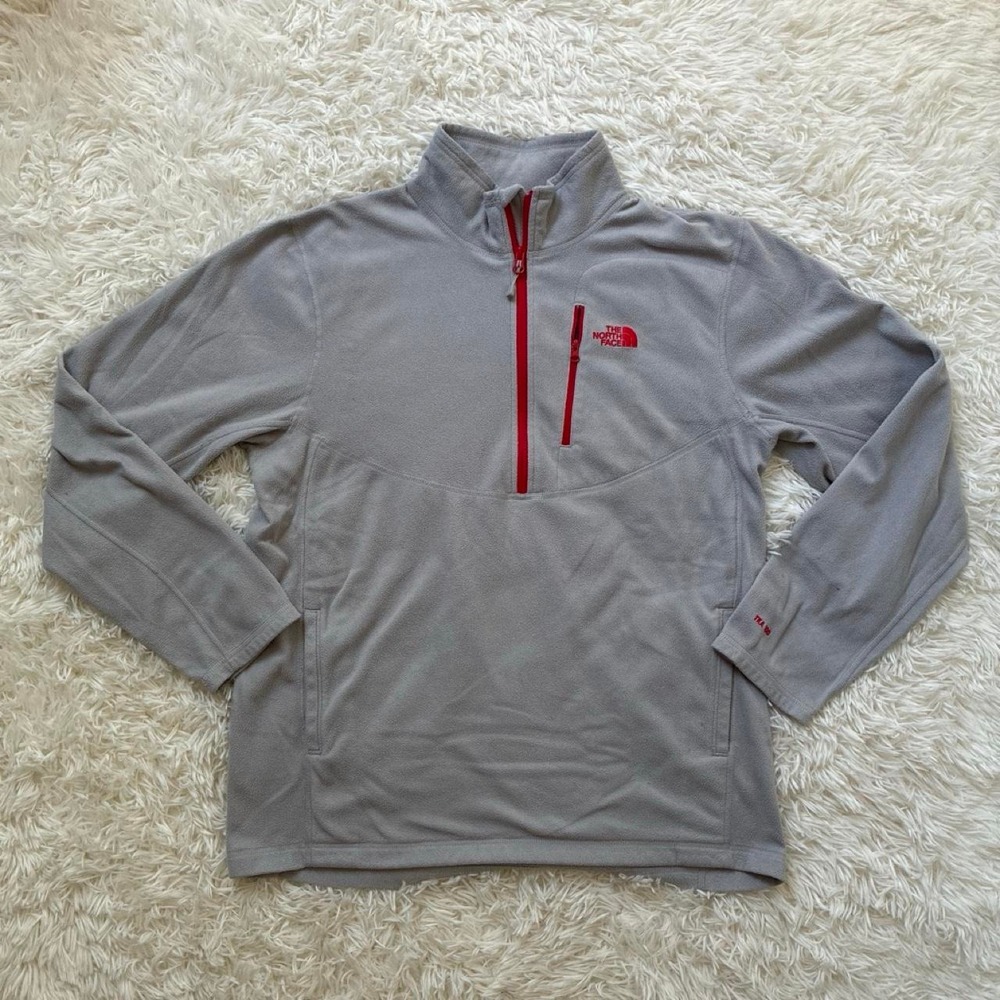 Athletic The North Face TKA 100 Glacier fleece quarter zip pullover gym size L